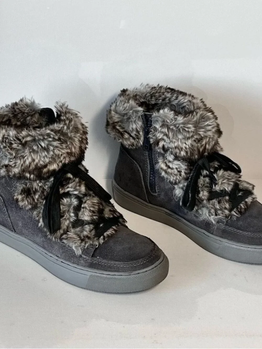 Cougar Dasha Suede Faux Fur Ankle Boots
